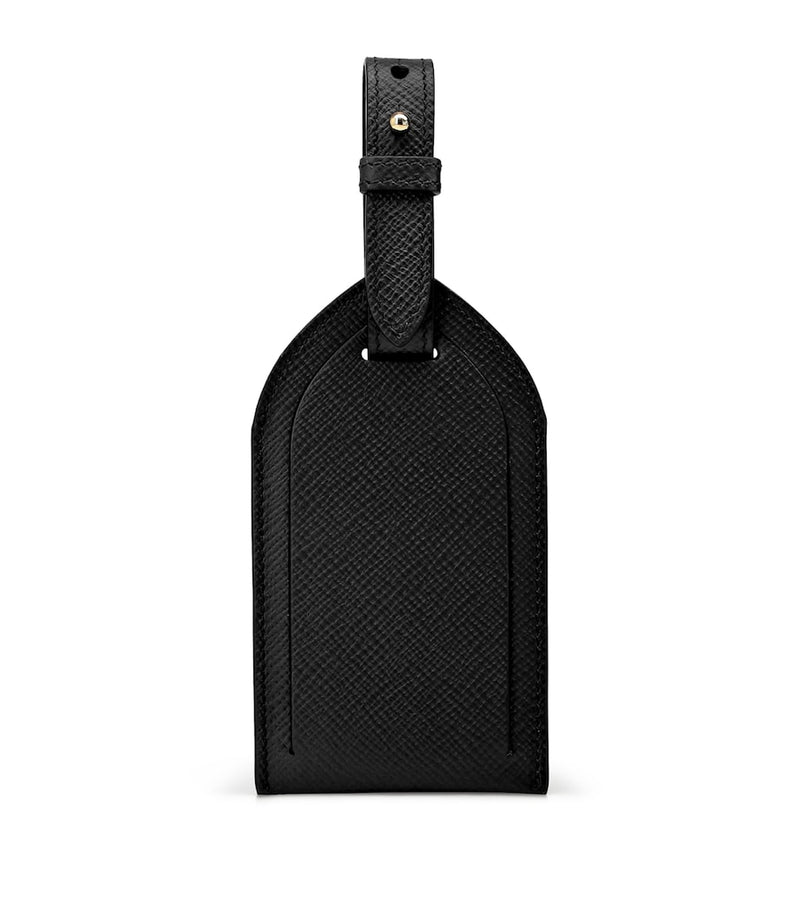 Smythson leather Panama luggage tag (British brand)