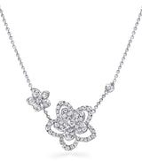 Harrods Graff White Gold and Diamond Wild Flower Necklace 45cm- Buy online at McGrocer