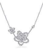 Graff Wild Flower necklace white gold diamond 45cm, imported from the UK