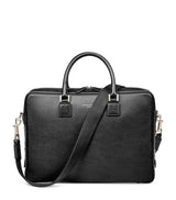 Harrods Aspinal of London Leather Mount Street Briefcase Bag- Buy online at McGrocer