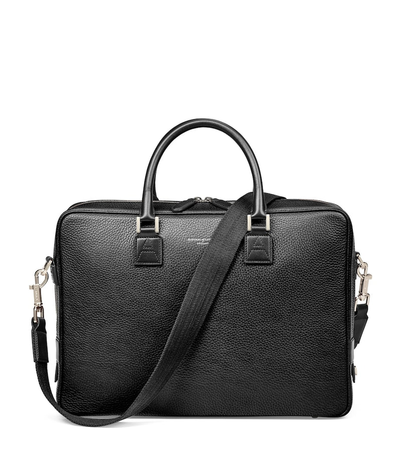 Aspinal of London Mount Street Leather Briefcase Bag (British brand)