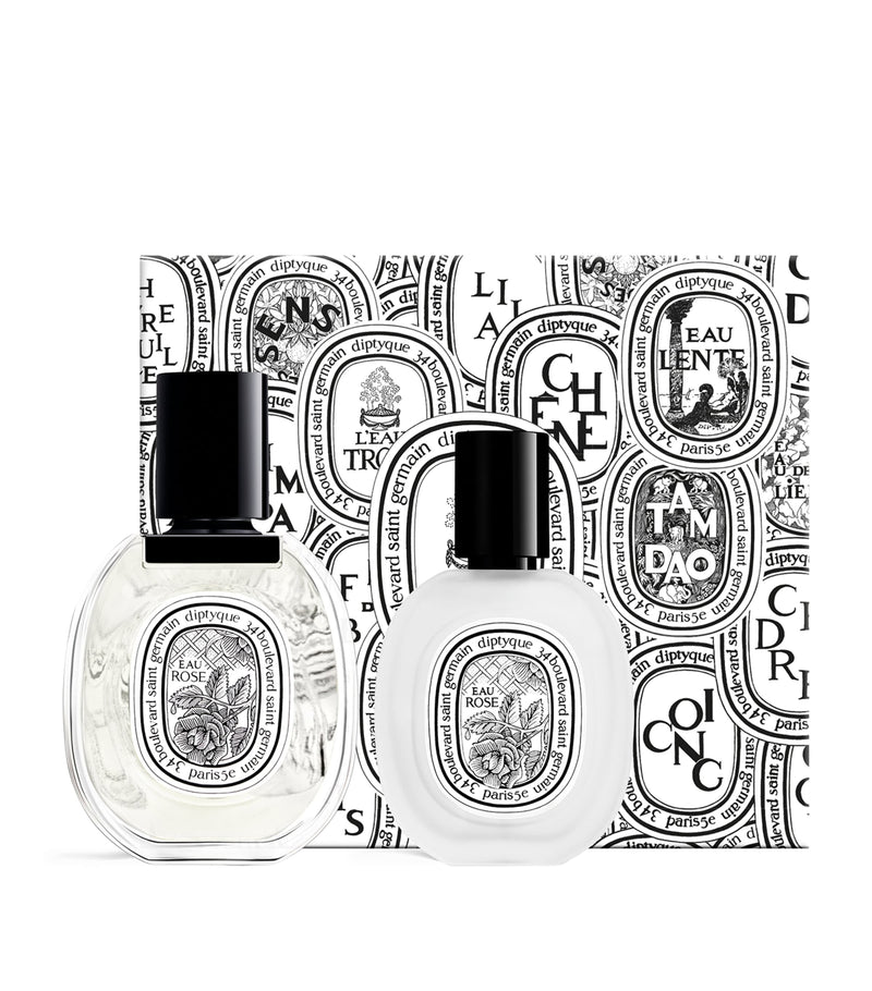 Diptyque rose fragrance gift set with eau de toilette and hair mist 50ml - British product