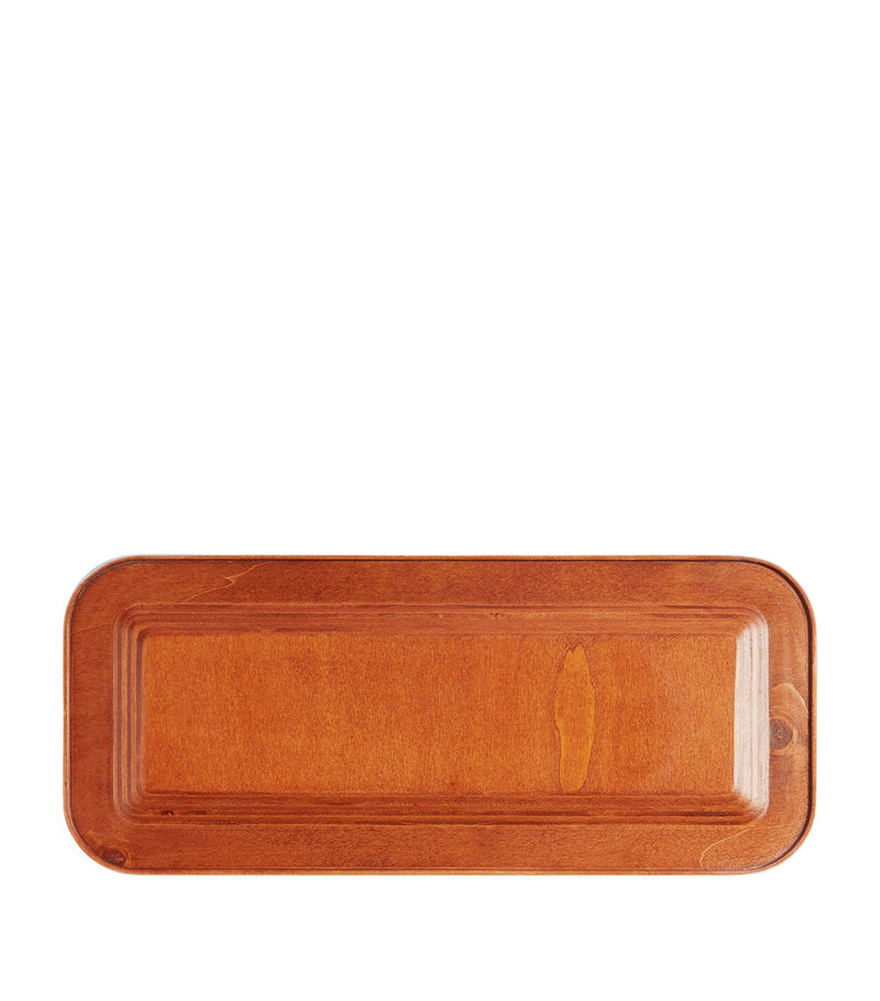 Fornasetti Striped Face Rectangular wooden tray 25cm x 60cm - British product