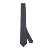 Harrods Giorgio Armani Silk Chevron Tie- Buy online at McGrocer