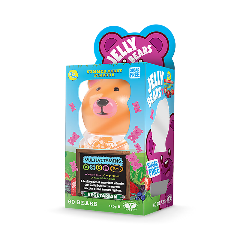 Mill House Bears multivitamin gummy bears summer berry 60 count, UK version