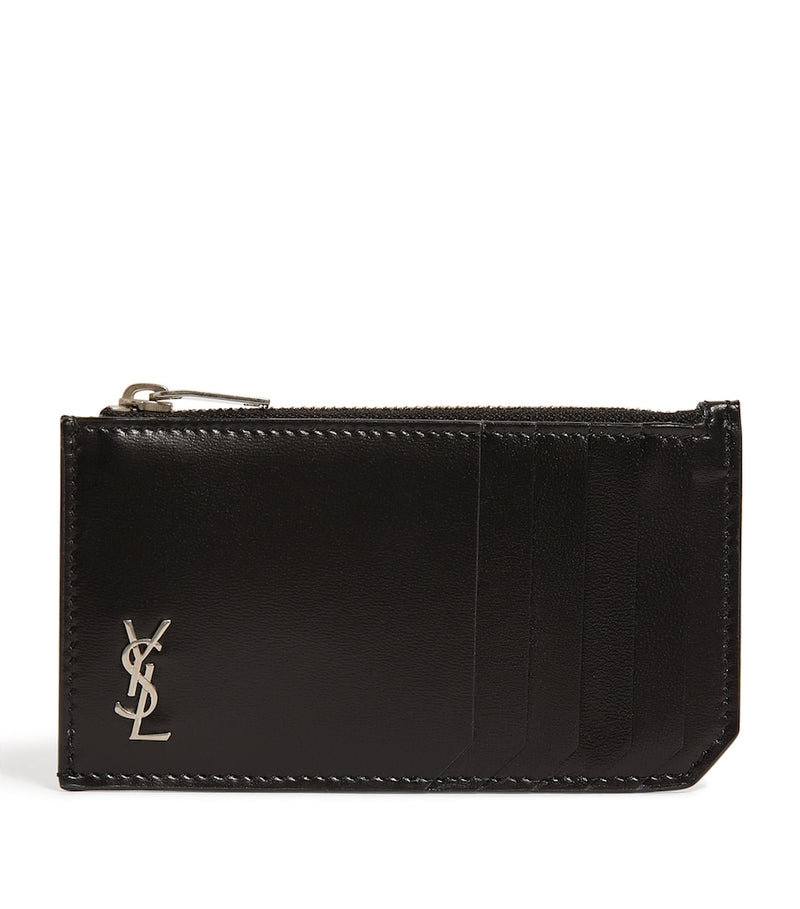 Saint Laurent Leather Fragments Monogram Card Holder, UK version