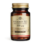Solgar Vitamin K1 supplement tablets 100 count (British brand)