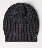 Brunello Cucinelli cashmere silk beanie paillettes - British product