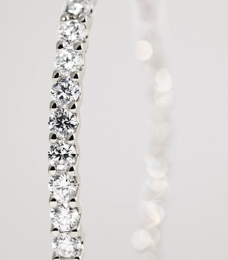 Harrods white gold diamond hoop earrings 5.84ctw, UK version