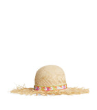 PUCCI designer raffia printed brim sun hat (British brand)