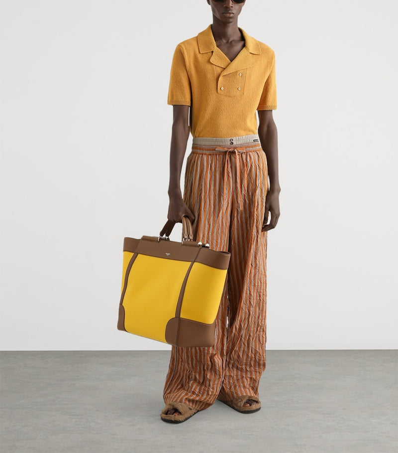 Dolce&Gabbana Sicily tote bag in canvas and calfskin (British brand)
