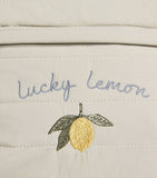 Konges Sløjd quilted lucky lemon Juno backpack, imported from the UK