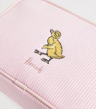 Harrods striped embroidered nursery pouch (British brand)