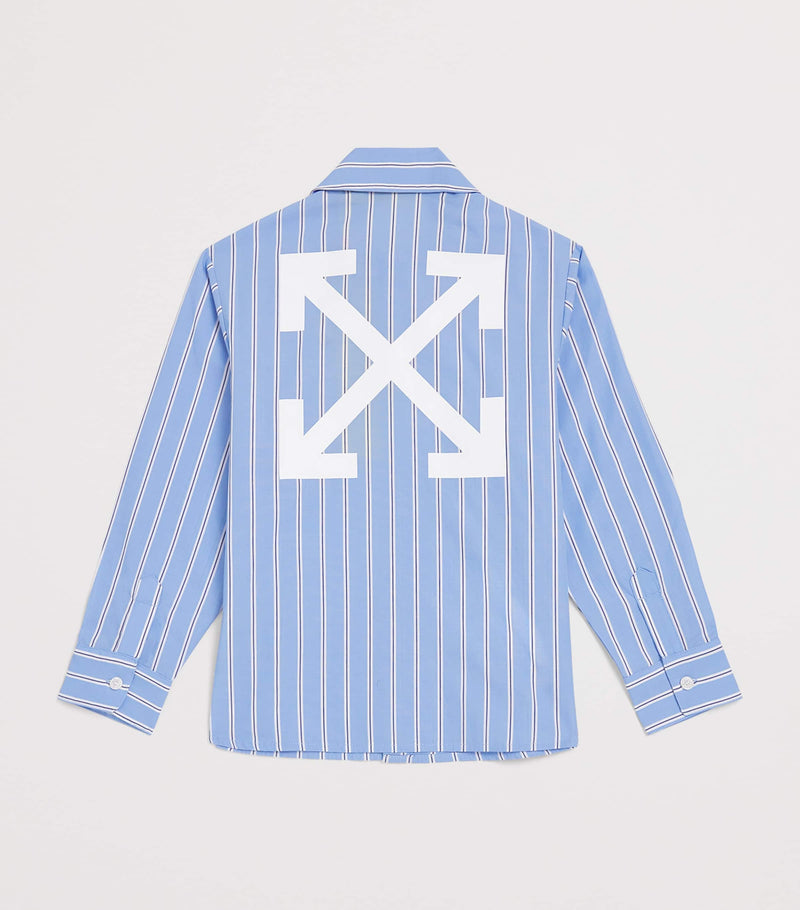 Off-White kids cotton stripe arrows shirt 4-12+ years, imported from the UK