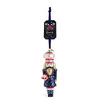 Glass-Blown Nutcracker Tree Decoration with Hanging Loop, 16.5cm Height