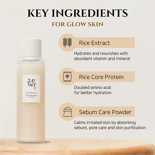Beauty of Joseon Glow Replenishing Rice Milk Toner 150ml, imported from the UK