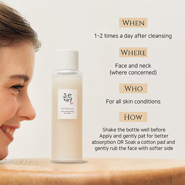Beauty of Joseon Glow Replenishing Rice Milk Toner 150ml, imported from the UK