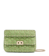 Harrods Valentino Garavani Small Suede Rockstud Spike Shoulder Bag- Buy online at McGrocer