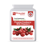 Holland & Barrett Prowise Healthcare Cranberry Double Strength 20,000mg Supplement Tablets with Vitamin C, 90 Tablets- Buy online at McGrocer