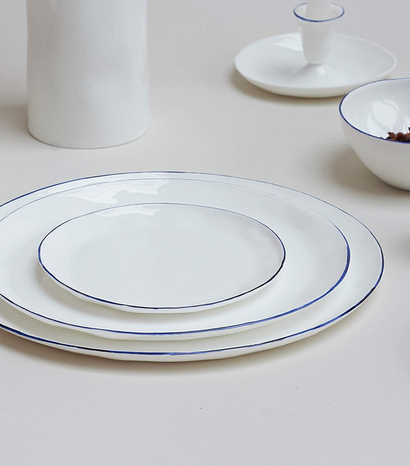 Feldspar Cobalt dinner plates set of 4 28.5cm - British product