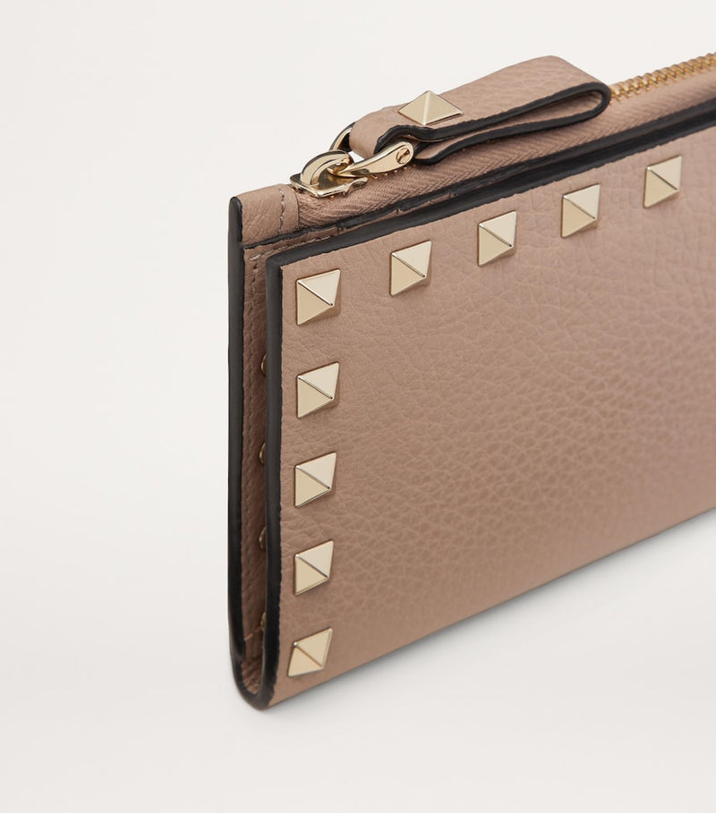 Valentino Garavani Leather Rockstud card holder (British brand)