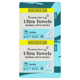 Superdrug Superdrug Normal Ultra Sanitary Towels with Wings Duo Pack 28 Pieces- Buy online at McGrocer
