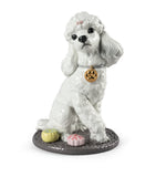 Lladró porcelain poodle with mochis figurine H33cm (British brand)