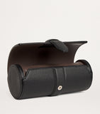 Brioni grained leather watch case for travel storage, approx 21cm wide - British product