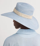 Eleventy hemp sunhat wide brim sequin linen band, imported from the UK