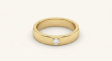 Cartier 18ct yellow gold wedding ring 3mm with 0.03ct diamond, UK version