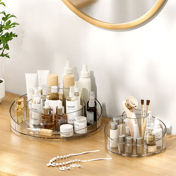 Livingandhome circular makeup storage box 25x15cm, UK version