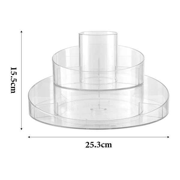 Livingandhome circular makeup storage box 25x15cm, UK version