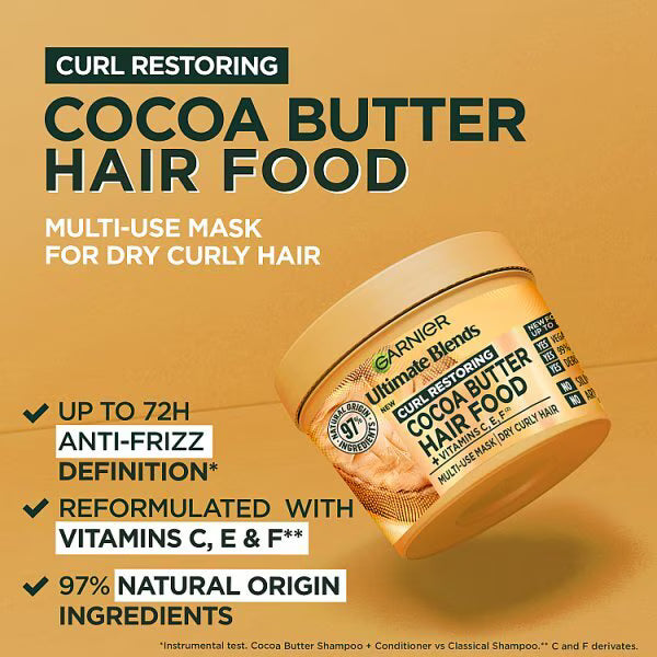 Garnier Ultimate Blends Hair Food Cocoa Butter Hair Mask - British product