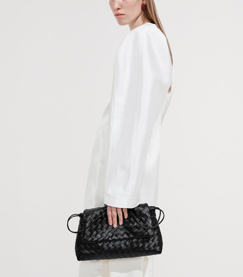 Bottega Veneta Giorno Intrecciato leather shoulder bag, UK version