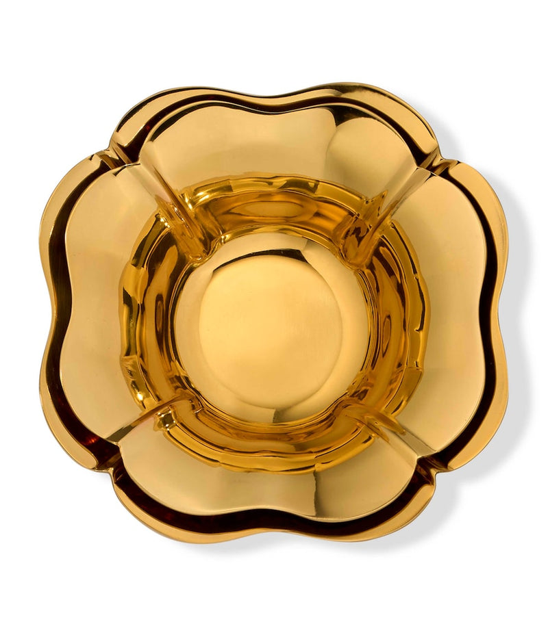 Aerin set of 2 brass nesting bowls with floral design - British product