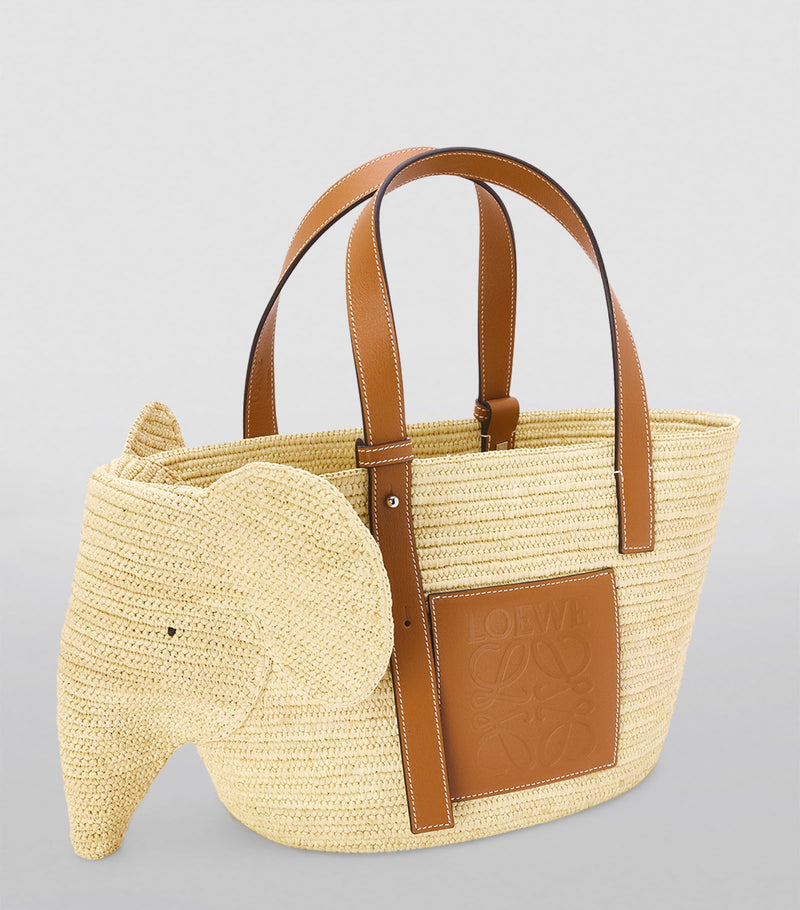LOEWE woven elephant basket tote bag, UK version