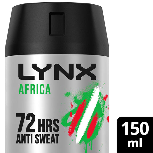 Lynx Africa Anti-Perspirant Deodorant Spray 150ml deodorants & body sprays Sainsburys   