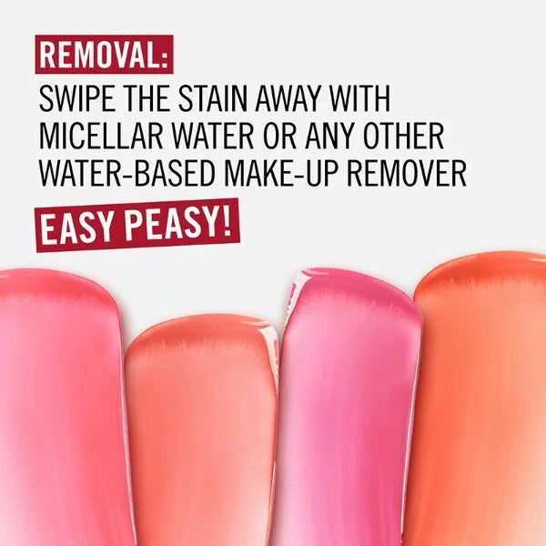 Rimmel Jelly Stain 100 Pink Dash, imported from the UK.