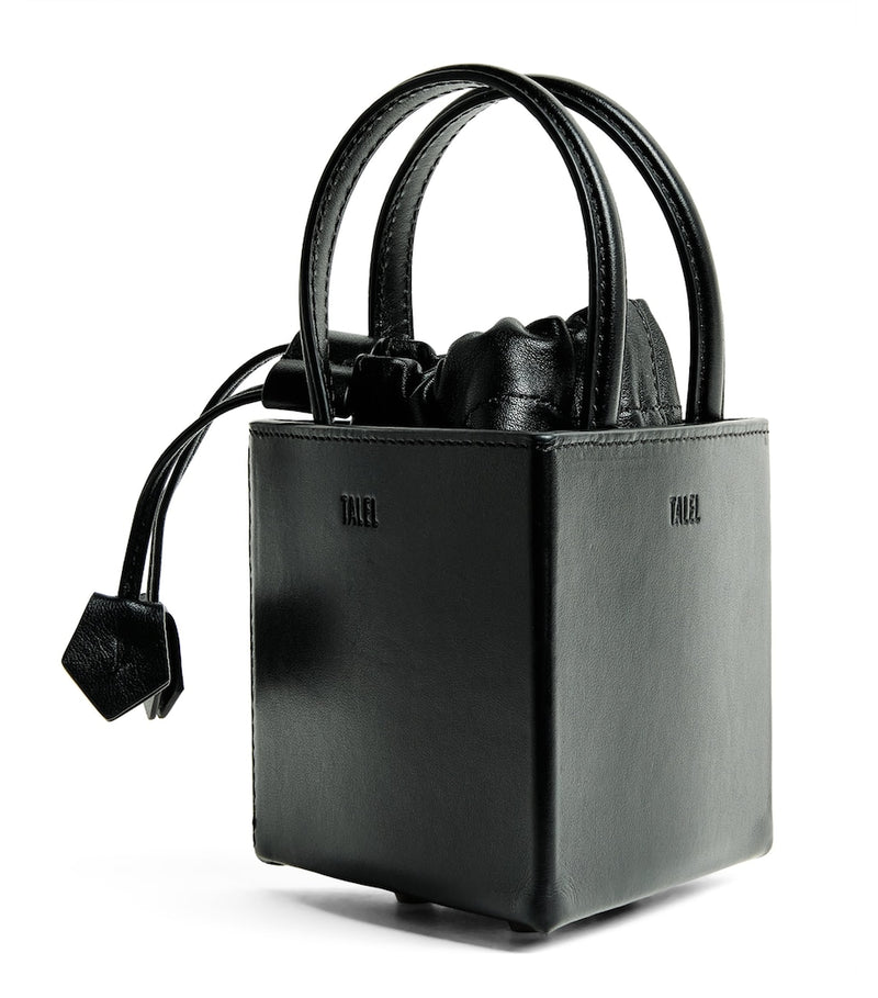 Talel leather triangle top-handle bag - British product