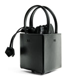 Talel leather triangle top-handle bag - British product