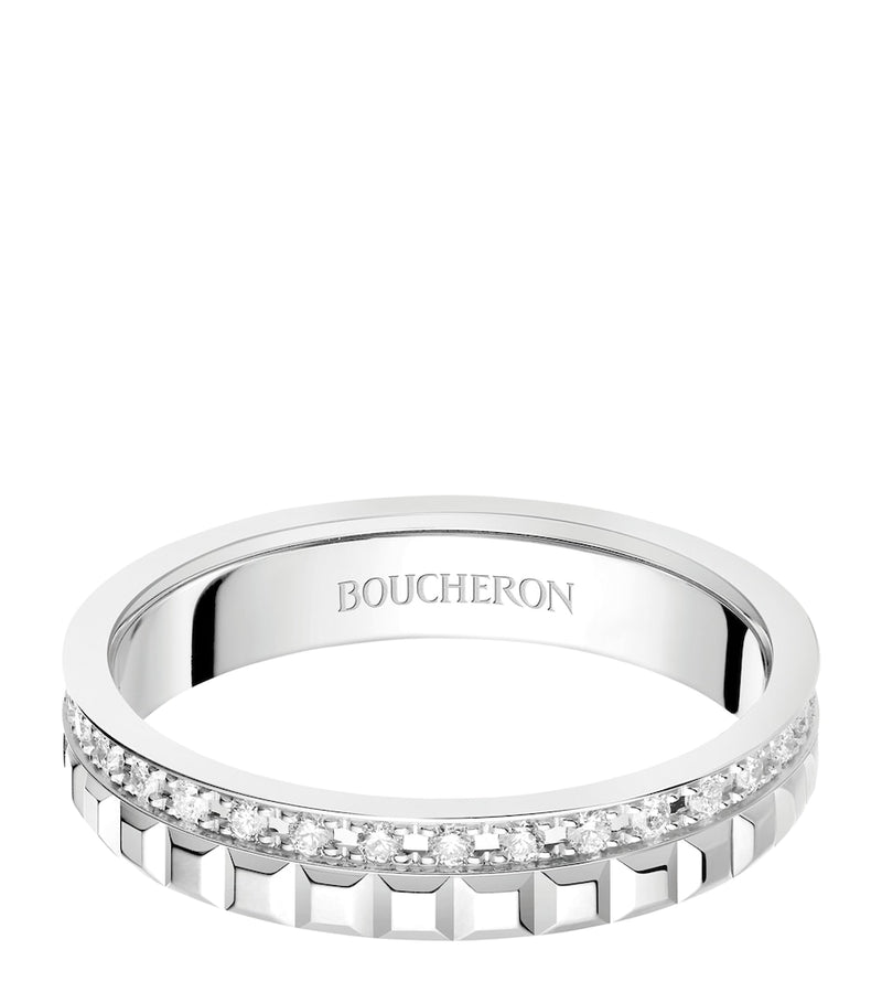 Boucheron Quatre wedding band white gold diamond ring - British product