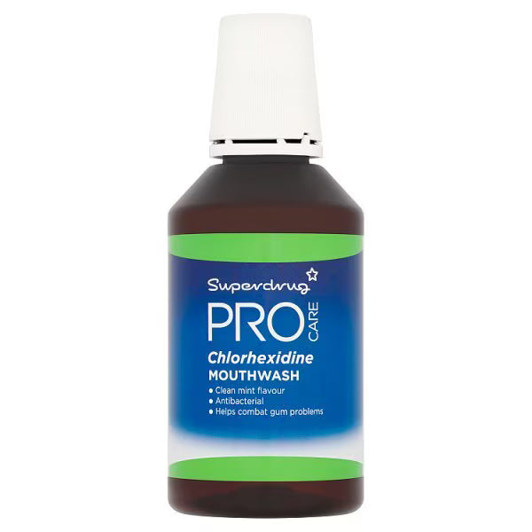 Procare Chlorhexidine Mouthwash Clean Mint 300ml, imported from the UK