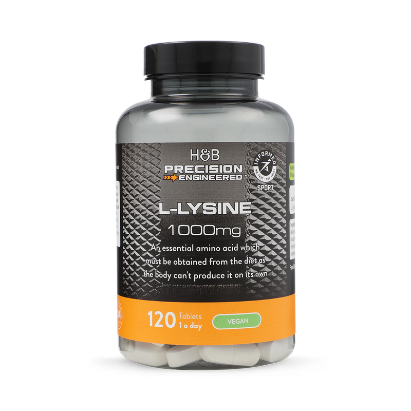 Precision Engineered L-Lysine supplement 1000mg 120 tablets, UK version