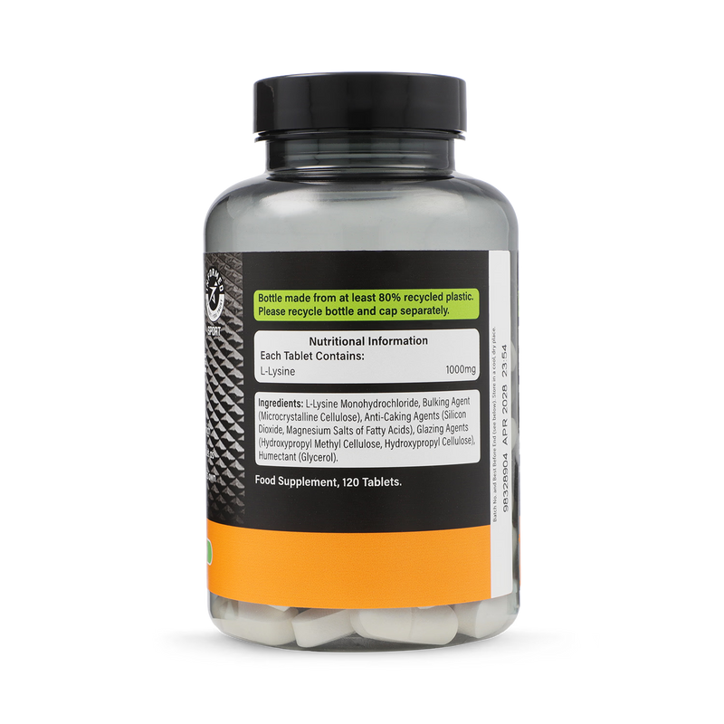 Precision Engineered L-Lysine supplement 1000mg 120 tablets, UK version