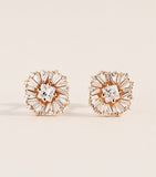 Suzanne Kalan rose gold diamond flower stud earrings - British product