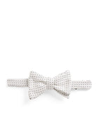 Isaia silk bow tie with polka dot star design, UK version