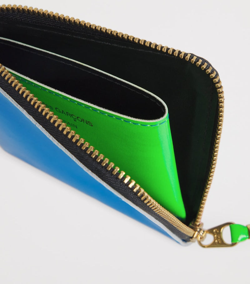 Comme des Garçons Wallet Super Fluo small leather wallet, UK version