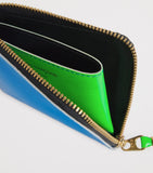Comme des Garçons Wallet Super Fluo small leather wallet, UK version