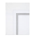 Super King Egyptian Cotton Flat Sheet with Triple Embroidered Stripe
