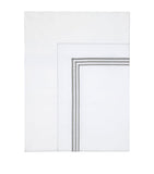 Super King Egyptian Cotton Flat Sheet with Triple Embroidered Stripe